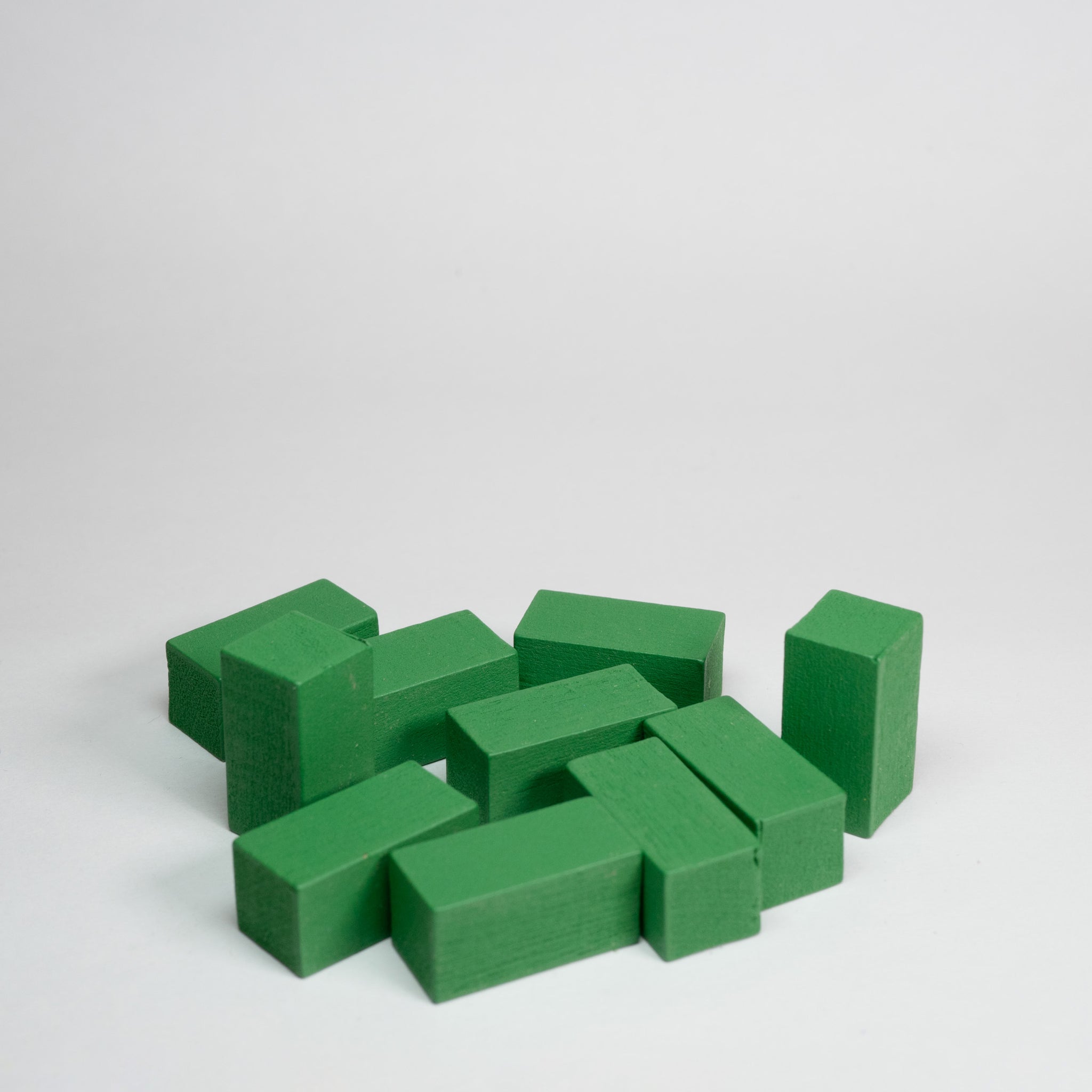 Green Wooden Rectangle 10mm Game Pieces 10 Pack – Tabletop Supply