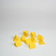 Yellow Wooden Triangle Prism 10mm Game Pieces 10 Pack