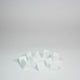 White Wooden Triangle Prism 10mm Game Pieces 10 Pack