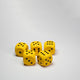 Yellow Wooden 16mm D6 Dice Pack of 5