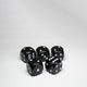 Black Wooden 16mm D6 Dice Pack of 5