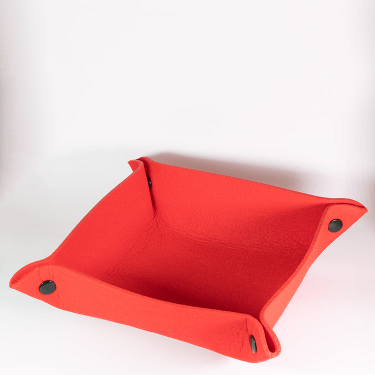 Red Felt Collapsable Dice Tray