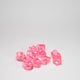 Pink Acrylic Raw Gem Stones 14mm pack of 10
