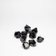 Black Acrylic Raw Gem Stones 14mm pack of 10