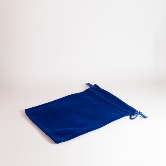 Blue Velvet 15x12cm Drawstring Bag