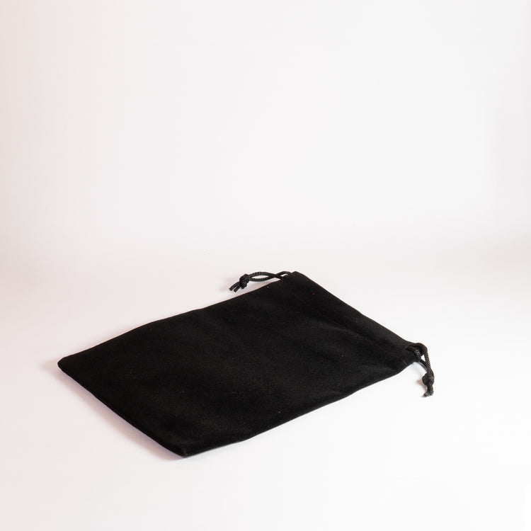 Black Velvet 15x12cm Drawstring Bag