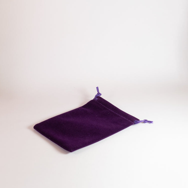 Purple Velvet 12x9cm Drawstring Bag