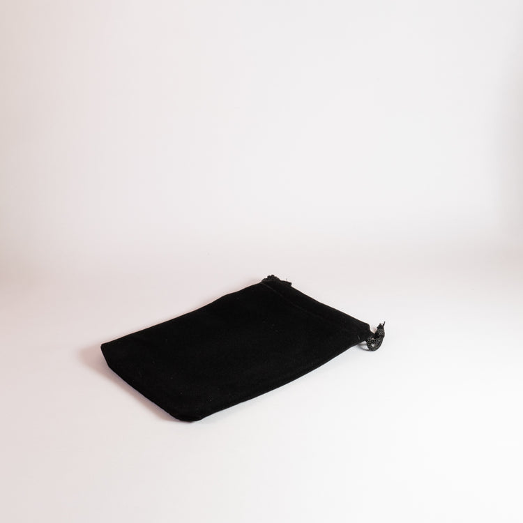 Black Velvet 12x9cm Drawstring Bag
