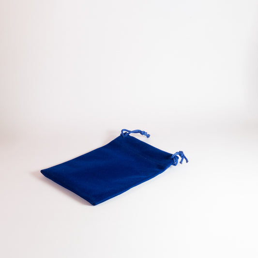Blue Velvet 12x9cm Drawstring Bag