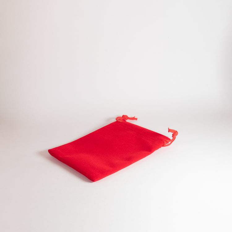 Red Velvet 12x9cm Drawstring Bag