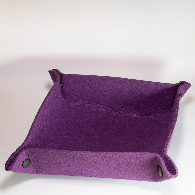 Purple Felt Collapsable Dice Tray