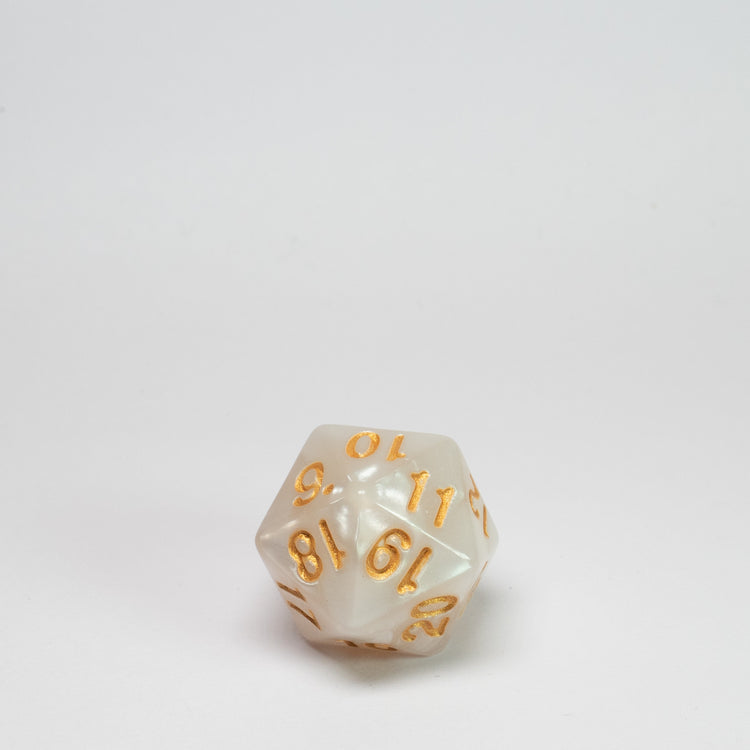 White Acrylic 22mm D20 Spindown