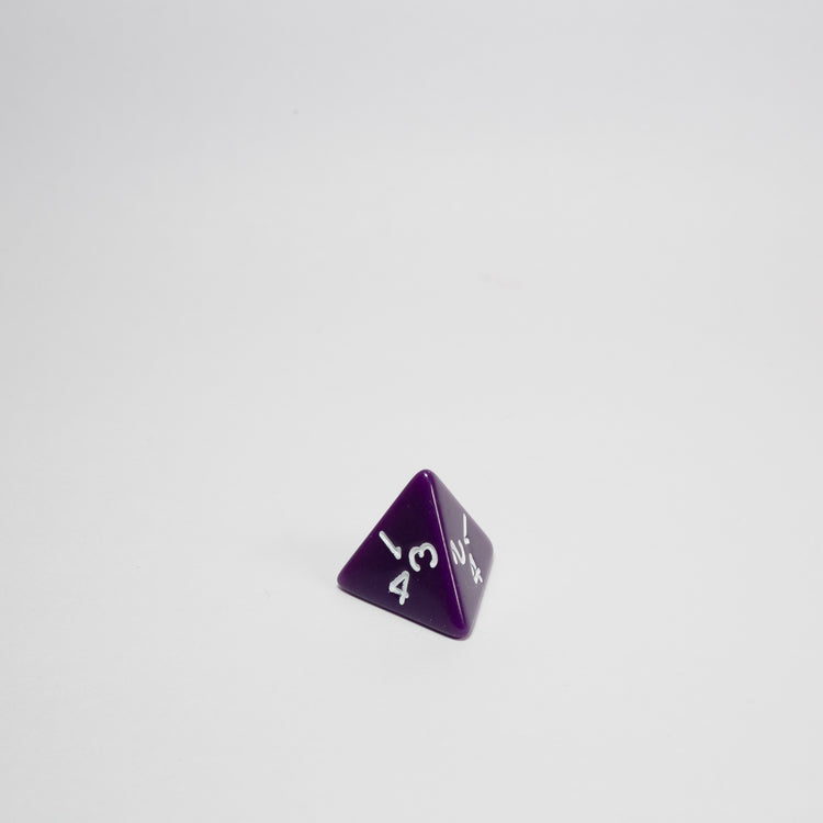 Purple Acrylic D4 Dice