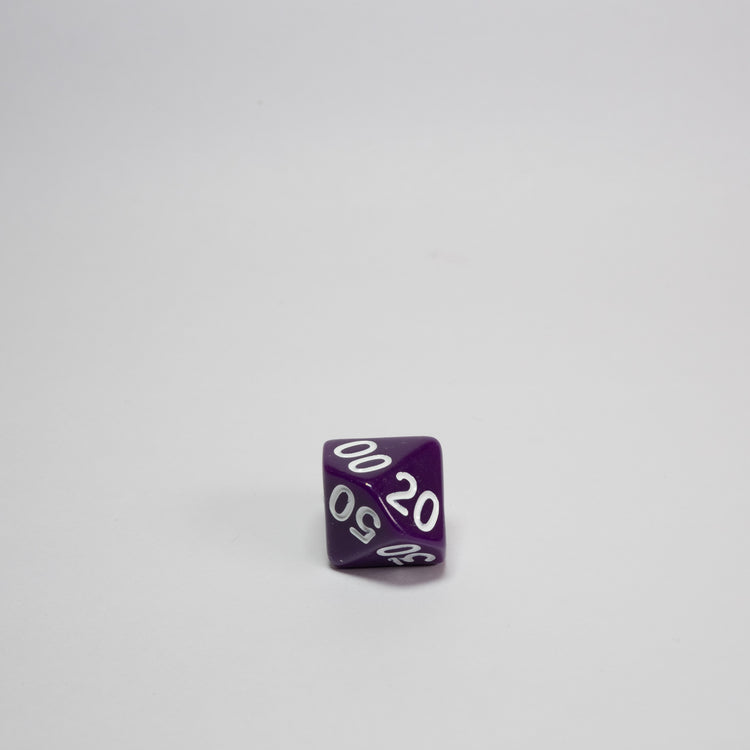 Purple Acrylic D% Dice