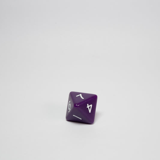 Purple Acrylic D8 Dice