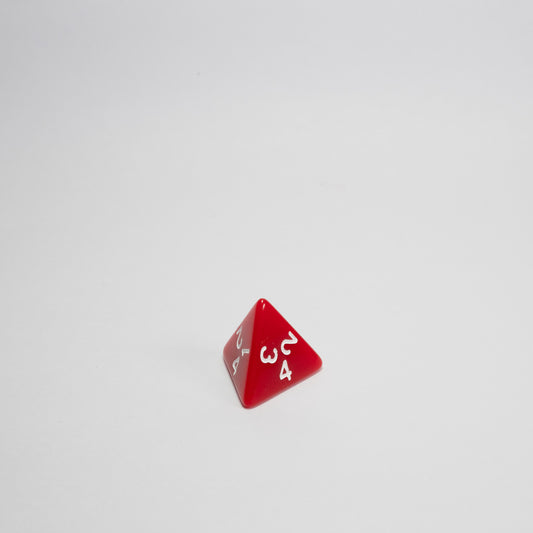 Red Acrylic D4 Dice