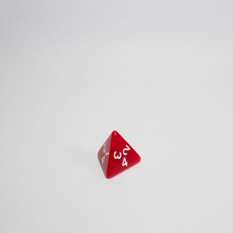 Red Acrylic D4 Dice