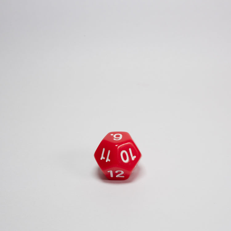 Red Acrylic D12 Dice