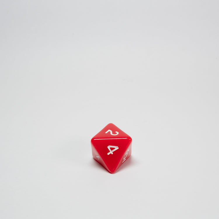 Red Acrylic D8 Dice