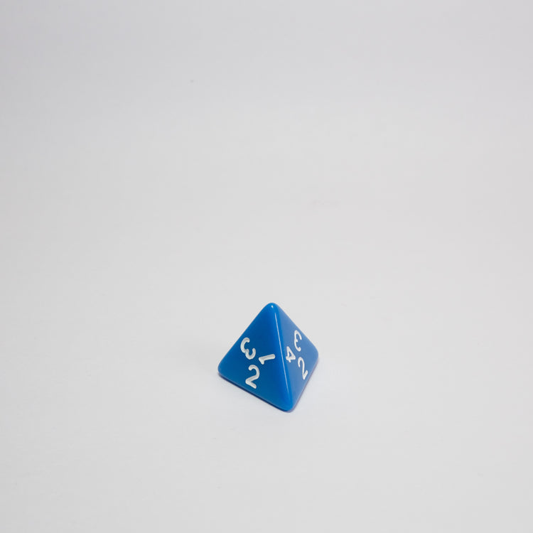 Blue Acrylic D4 Dice