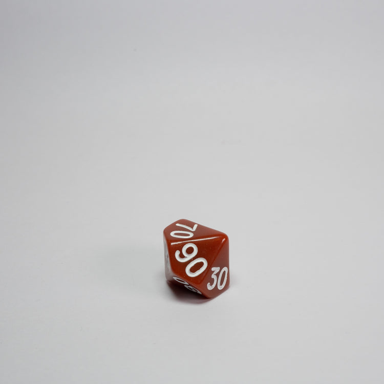 Brown Acrylic D% Dice