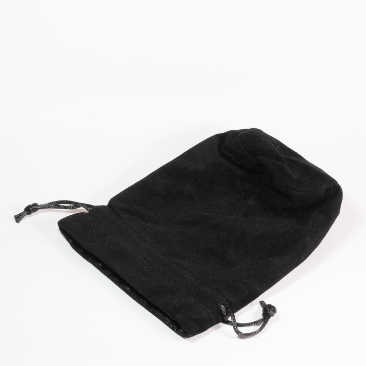 Black Round Bottom Satin and Velvet Bag