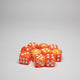 Orange / Yellow D6 12mm dice 10 pack