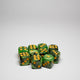 Green / Black D6 12mm dice 10 pack