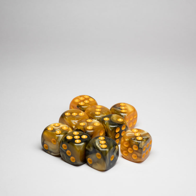 Yellow / Black D6 12mm dice 10 pack