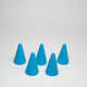 Blue Wooden Conical Pieces Pack of 5