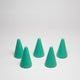Green Wooden Conical Pieces Pack of 5
