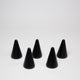 Black Wooden Conical Pieces Pack of 5