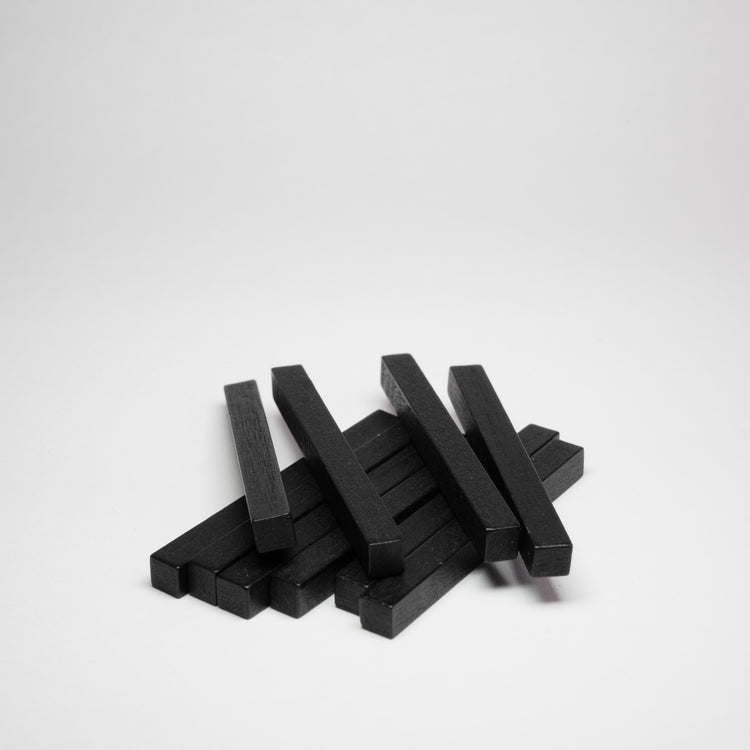 Black Wooden Sticks 50mm Pack of 10