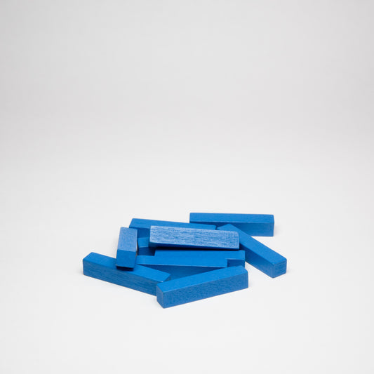Blue Wooden Sticks 25mm Pack of 10