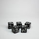 Black Negative Dice Counters 16mm Pack of 5