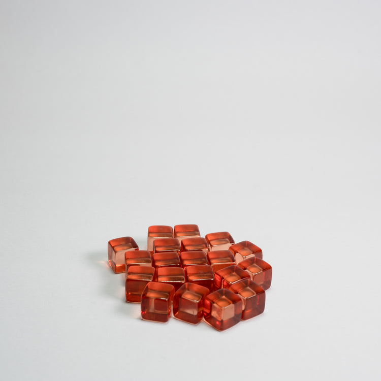 Caramel Acrylic Cube 8mm Game Pieces 20 pack