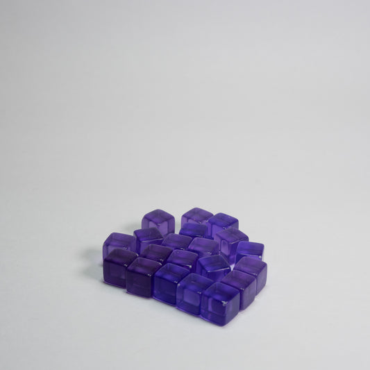 Purple Acrylic Cube 8mm Game Pieces 20 pack