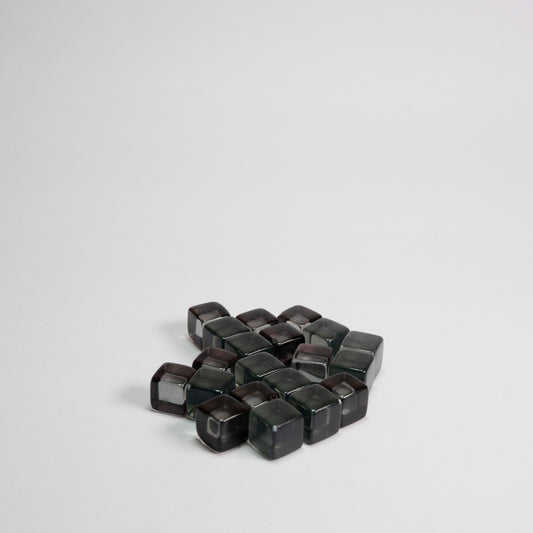 Dark Grey Acrylic Cube 8mm Game Pieces 20 pack