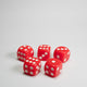 Red 16mm D6 Dice Pack of 5
