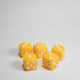 Yellow 16mm D6 Dice Pack of 5