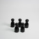 Black Wooden Pawns 25mm pack of 5