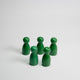 Green Wooden Pawns 25mm pack of 5