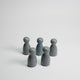 Grey Wooden Pawns 25mm pack of 5