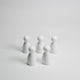 White Wooden Pawns 25mm pack of 5