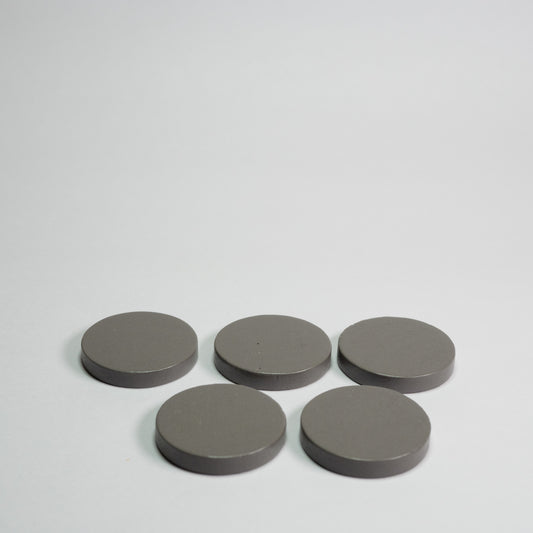 Grey Wooden Discs 25mm Pack of 5