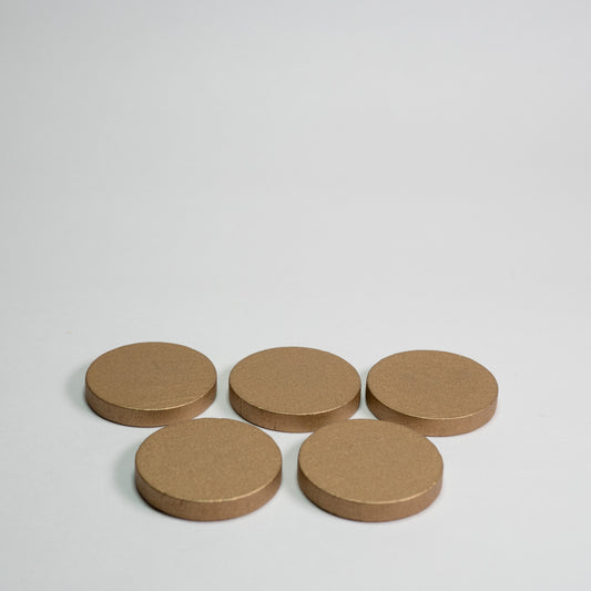 Gold Wooden Discs 25mm Pack of 5