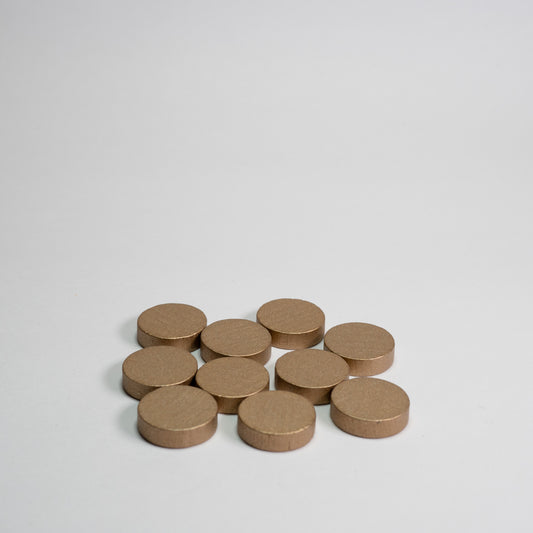 Gold Wooden Discs 15mm Pack of 10