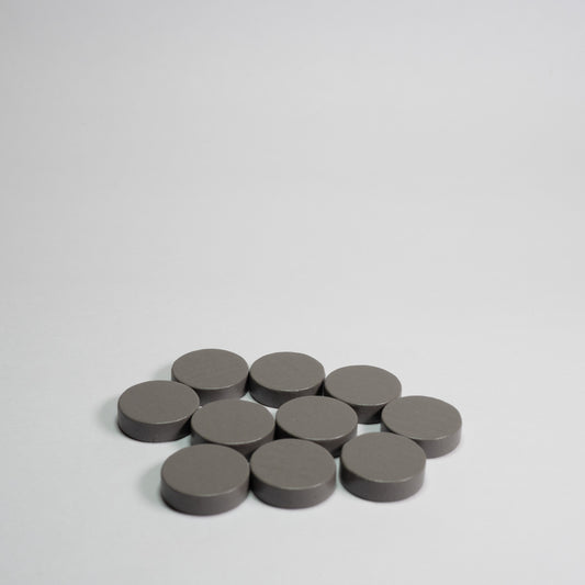 Grey Wooden Discs 15mm Pack of 10