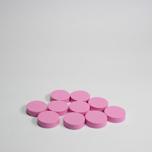 Pink Wooden Discs 15mm Pack of 10
