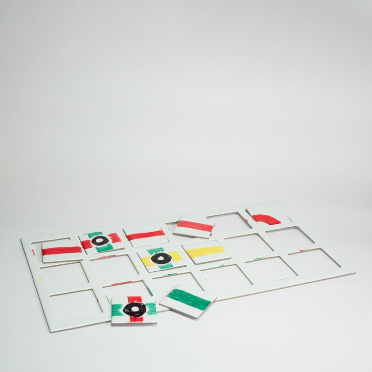 25mm Blank Punchboard Square Tiles